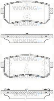 Колодки гальмівні диск. задн. (Remsa) Hyundai Ix20 1.4 10-,Hyundai Ix20 1.6 10- (P13093.42) WOKING P1309342