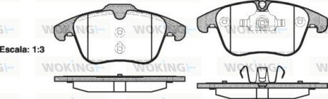 Колодки гальмівні диск. перед. (Remsa) Ford Mondeo IV S-max Galaxy / PSA 508 407 (P13193.00) WOKING P1319300