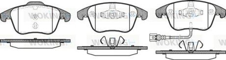 Колодки гальмівні диск. перед. (Remsa) Audi Q3 1.4 11-,Audi Q3 2.0 11-,Seat Alhambra 1.4 10- (P13193.21) WOKING P1319321