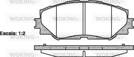 Колодки гальмівні диск. перед. (Remsa) Toyota Corolla Auris 06> 13> / Rav4 05> 12> (P13323.00) WOKING P1332300