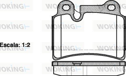 Колодки гальмівні диск. задн. (Remsa) VW Touareg I Brembo ver. (P13403.00) WOKING P1340300