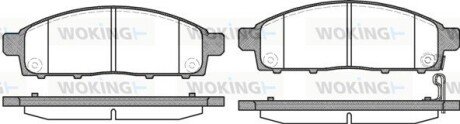 Колодки гальмівні диск. перед. (Remsa) Mitsubishi L200 triton 2.5 04-,Mitsubishi Pajero sport ii 3.2 08- (P13423.01) WOKING P1342301