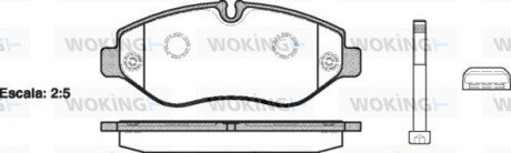 Колодки гальмівні диск. перед. (Remsa) Iveco Daily 01>, 06>, 11>, 14> (P13453.10) WOKING P1345310