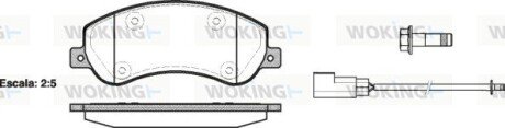 Колодки тормозные P13503.02 WOKING P1350302