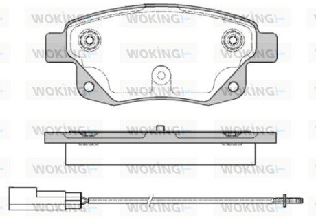 Колодки тормозные P13523.01 WOKING P1352301