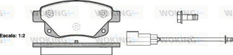 Колодки гальмівні диск. задн. (Remsa) Ford Tourneo connect 1.8 02-13,Ford Transit 2.2 06-14 (P13523.02) WOKING P1352302