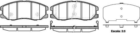 Гальмівні колодки пер. Chevrolet Captiva 06- (akebono) WOKING P13613.12