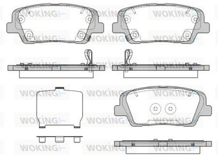 Колодки гальмівні диск. задн. (Remsa) Hyundai Santa fe iii 2.0 12-,Hyundai Santa fe iii 2.2 12- (P13743.09) WOKING P1374309