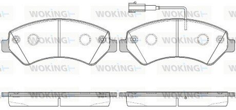 Колодки гальмівні диск. перед. (Remsa) Fiat Ducato 2.3 06-,Fiat Ducato 3.0 06- (P13753.22) WOKING P1375322