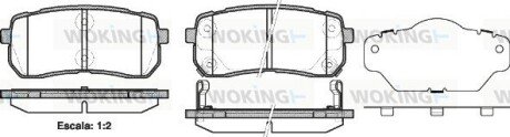 Колодки гальмівні диск. задн. (Remsa) Hyundai H-1 cargo 2.5 08-,Hyundai H-1 travel 2.5 08- (P13883.02) WOKING P1388302