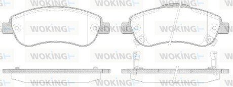 Колодки гальмівні диск. перед. (Remsa) Honda Cr-v iii 2.0 06-,Honda Cr-v iii 2.2 06- (P13893.02) WOKING P1389302 (фото 1)