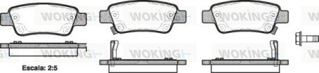 Колодки гальмівні диск. задн. (Remsa) Honda Cr-v iii 2.0 06-,Honda Cr-v iii 2.2 06- (P13903.02) WOKING P1390302