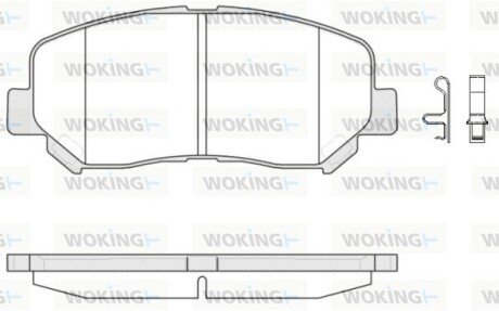 Колодки тормозные P14133.02 WOKING P1413302