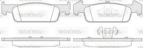 Колодки гальмівні диск. перед. (Remsa) Dacia Logan ii 1.2 12-,Dacia Logan ii 1.5 12- (P14403.10) WOKING P1440310 (фото 1)