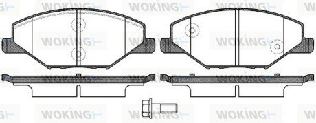 Гальмівні колодки пер. Skoda Fabia II-III 11- /VW Polo 10- (TRW) WOKING P14533.00