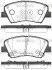 Колодки гальмівні диск. перед. (Remsa) Hyundai Elantra 1.6 10-,Hyundai I30 1.4 11- (P15123.32) WOKING P1512332 (фото 1)