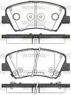 Колодки гальмівні диск. перед. (Remsa) Hyundai Elantra 1.6 10-,Hyundai I30 1.4 11- (P15123.32) WOKING P1512332