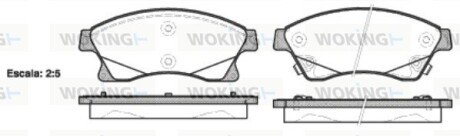 Колодки гальмівні диск. перед. (Remsa) Chevrolet Aveo III Cruze / Opel Astra J (P15313.12) WOKING P1531312