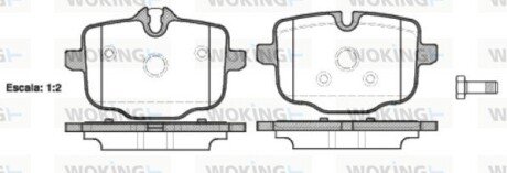 Колодки гальмівні диск. задн. (Remsa) BMW 5F10 5G30 7G11 (P15333.00) WOKING P1533300 (фото 1)