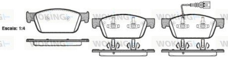 Колодки гальмівні диск. перед. (Remsa) VW T5 T6 (P15403.01) WOKING P1540301