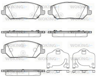 Колодки гальмівні диск. перед. (Remsa) Hyundai i30 Ceed 16> 20> (P16833.02) WOKING P1683302