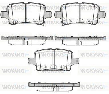 Колодки гальмівні диск. задн. (Remsa) Opel Astra k 1.0 15-,Opel Astra k 1.4 15- (P17283.02) WOKING P1728302