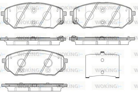 Колодки гальмівні диск. перед. (Remsa) Kia Sorento III 15> (P17613.02) WOKING P1761302