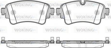 Колодки гальмівні диск. задн. (Remsa) Audi Q7 3.0 15- (P17693.08) WOKING P1769308