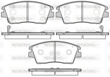 Колодки гальмівні диск. перед. (Remsa) Hyundai Tucson 1.6 15-,Hyundai Tucson 1.7 15- (P17763.02) WOKING P1776302 (фото 1)