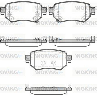 Колодки гальмівні диск. задн. (Remsa) Mazda 6 2.0 12-,Mazda 6 2.2 12-,Mazda 6 2.5 12- (P17823.02) WOKING P1782302