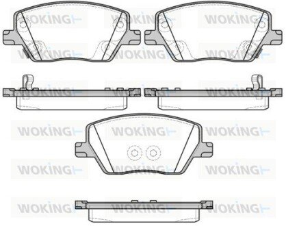 Колодки гальмівні диск. перед. (Remsa) Fiat Tipo 15> (P17953.02) WOKING P1795302