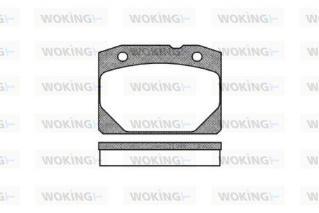 Гальмівні колодки пер. VAZ 2101-07 WOKING P1803.00