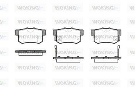 Колодки гальмівні диск. задн. (Remsa) Great wall Hover h6 2.0 11-,Honda Accord viii 2.2 08- (P2253.02) WOKING P225302