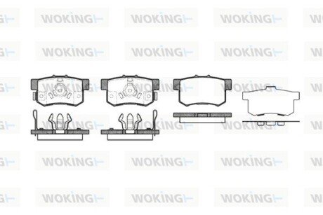 Колодки гальмівні диск. задн. (Remsa) Honda Accord 08>15 / CR-V 07> 12> / Suzuki Swift 05> (P2253.04) WOKING P225304