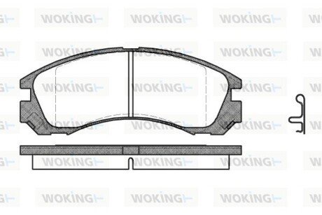 Колодки тормозные P2543.22 WOKING P254322