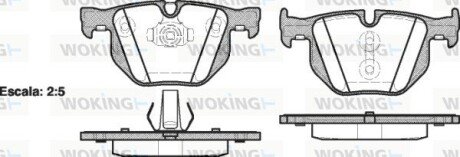 Колодки гальмівні диск. задн. (Remsa) BMW X5 (E70), X6 (E71), X5 (F15), X6 (F16) (P2813.61) WOKING P281361