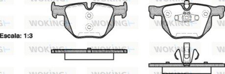 Колодки гальмівні диск. задн. (Remsa) BMW 3e90 (P2813.70) WOKING P281370