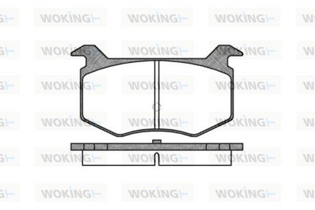 Гальмівні колодки пер. Moskvich WOKING P2883.00