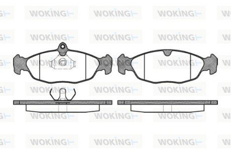 Колодки тормозные WOKING P2933.00