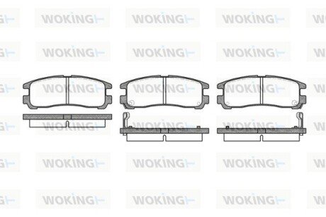 Колодки тормозные P3913.02 WOKING P391302