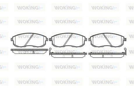 Колодки гальмівні диск. перед. (Remsa) Nissan 350 z 3.5 02-,Nissan Teana i 2.0 03-08 (P3933.12) WOKING P393312