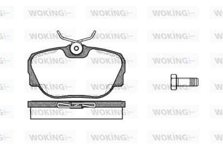 Гальмівні колодки пер. BMW 3 (E30)/Z1 1.6-2.7 82-94 WOKING P3963.00 (фото 1)