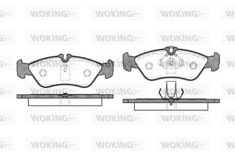 Колодки гальмівні диск. задн. (Remsa) MB Sprinter I 96>06 / VW LT 28-46 II 96>06 (P4803.00) WOKING P480300