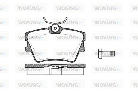 Колодки тормозные P4913.00 WOKING P491300