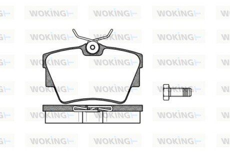 Колодки тормозные P4913.30 WOKING P491330