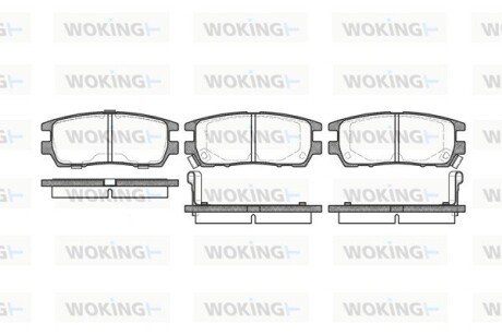 Колодки тормозные WOKING P5053.02