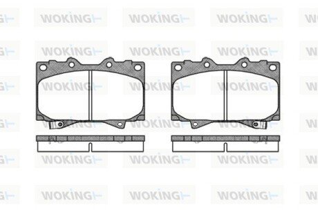 Колодки тормозные P6073.04 WOKING P607304