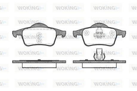 Колодки тормозные P6143.00 WOKING P614300