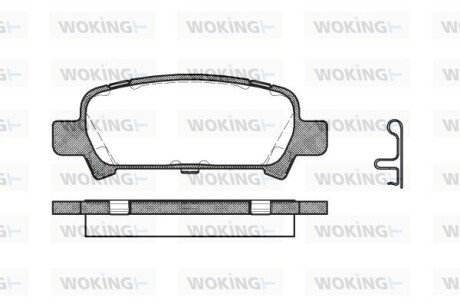 Колодки гальмівні диск. задн. (Remsa) Subaru Forester (sg) 2.0 02-,Subaru Forester (sg) 2.5 02- (P6293.02) WOKING P629302 (фото 1)