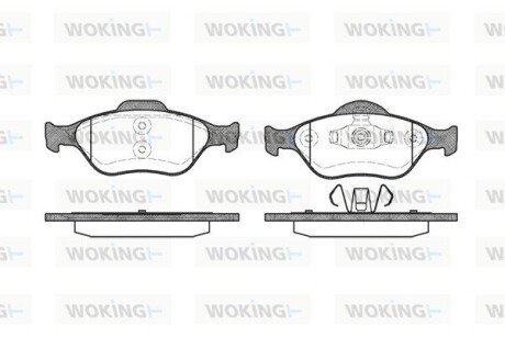 Колодки тормозные P6663.00 WOKING P666300